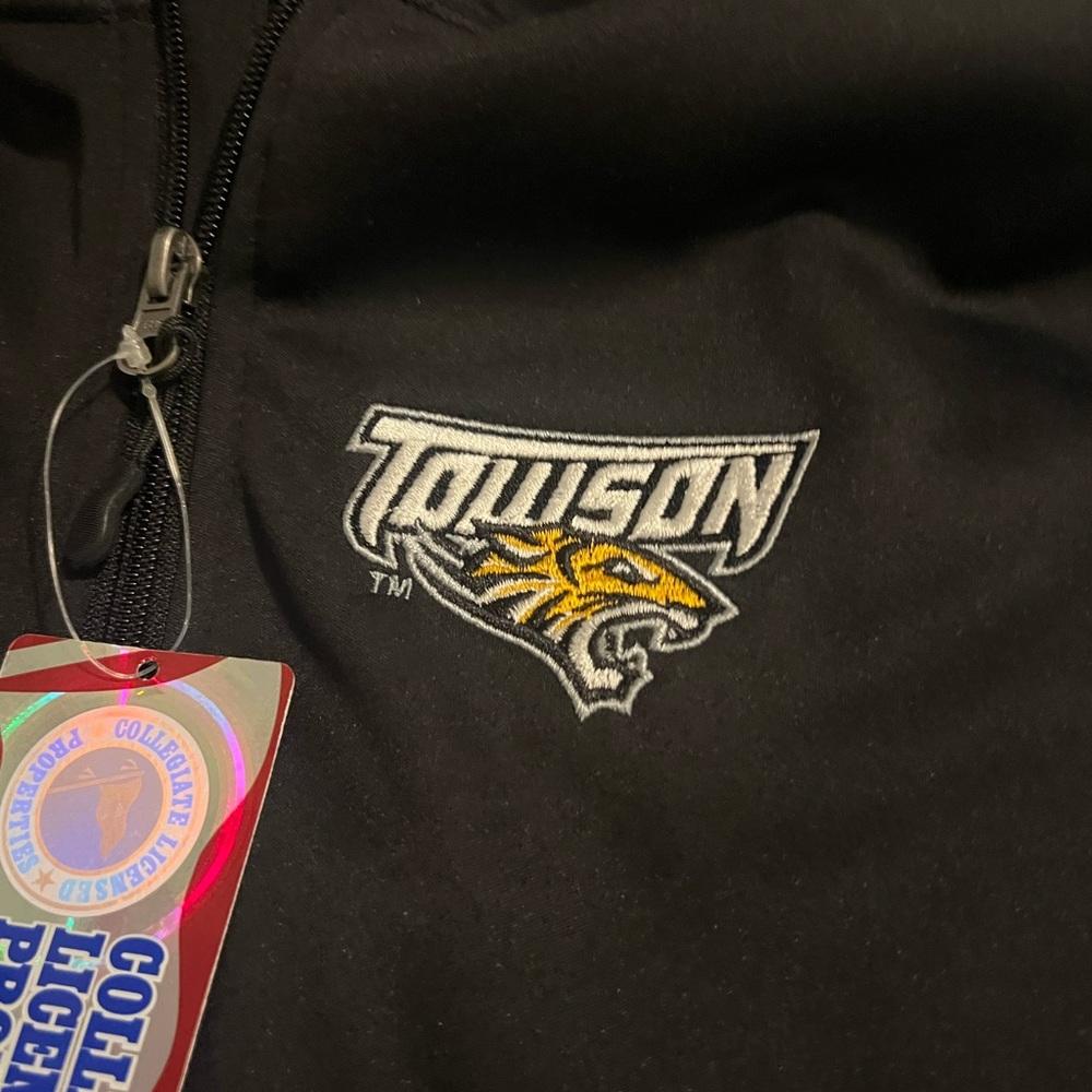 NWT Towson university black full zip jacket